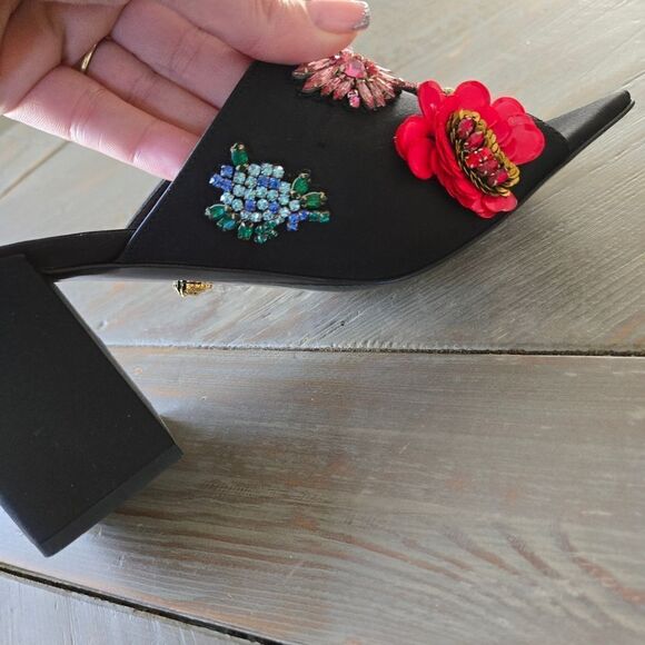 Verace Embellished Black Women's Heels size 40 new - Picture 7 of 12